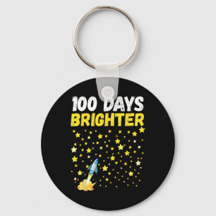 100 Tage Hellerer 100. Tag der Schulstars-Rakete Schlüsselanhänger