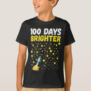 100 Tage Hellerer 100. Tag der Schulstars-Rakete T-Shirt