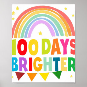 100 Tage Helleres Glück 100 Tage Schullehrer Poster