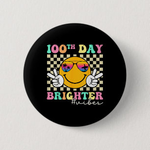 100 Tage Helliges Lächeln Gesicht 100. Schultag Button