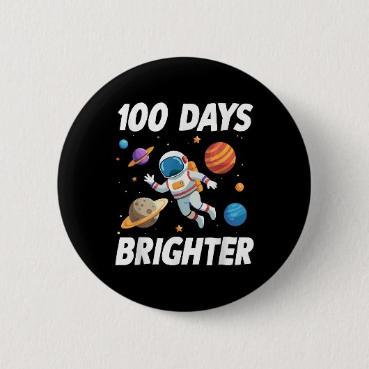 100 Tage Helligraumastronaut 100. Tag Button (Vorderseite)