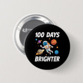 100 Tage Helligraumastronaut 100. Tag Button (Vorne & Hinten)