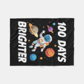 100 Tage Helligraumastronaut 100. Tag Fleecedecke (Vorderseite (Horizontal))