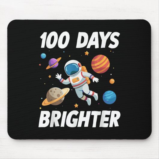 100 Tage Helligraumastronaut 100. Tag Mousepad (Vorne)