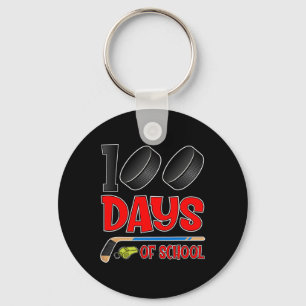 100 Tage Hockey Schüler Kinder Lehrer Schlüsselanhänger