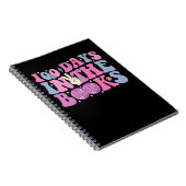 100 Tage im Books Disco Ball Groovy Retro Notizblock (Rechte Seite)