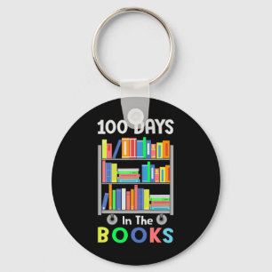 100 Tage im Buch Lesender Bibliothekar Lehrer Schlüsselanhänger