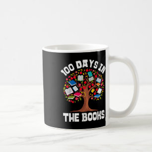 100 Tage in Büchern, die Lehrerin lesen 100 Tage Kaffeetasse