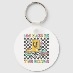 100 Tage in Büchern, die Lehrerin lesen 100 Tage Schlüsselanhänger