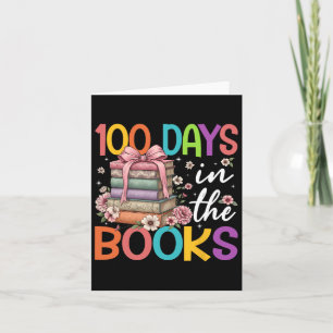 100 Tage in den Büchern lesen Blume Lehrer S Karte