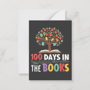 100 Tage in den Buchtagen des Buchlehrers Mitteilungskarte
