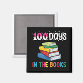 100 Tage in der Buchschule, die Bibliothekar lesen Magnet (Vorderseite/Rückseite)