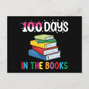 100 Tage in der Buchschule, die Bibliothekar lesen Postkarte