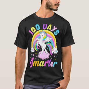 100 Tage intelligenter 100. Schultag Einhorn Regen T-Shirt