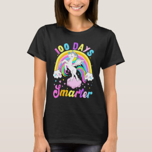 100 Tage intelligenter 100. Schultag Einhorn Regen T-Shirt