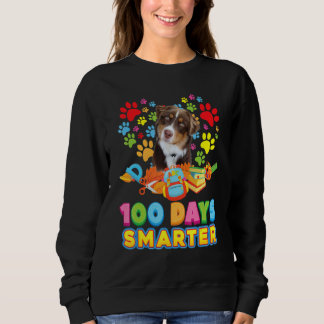 100 Tage intelligenter Amerikanischer Schäferhund Sweatshirt
