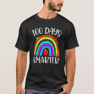 100 Tage intelligenter Bleistift Regenbogen Lehrer T-Shirt