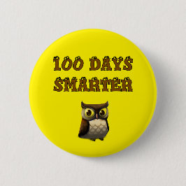 100 Tage intelligenter Eule – 100. Schultag Button