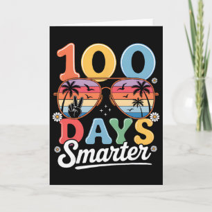 100 Tage intelligenter Frohes 100. Schultag Kinder Karte