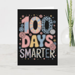 100 Tage intelligenter Frohes 100. Schultag Kinder Karte