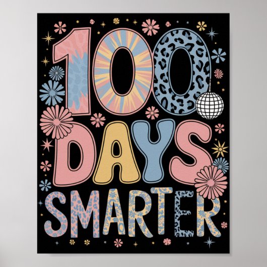 100 Tage intelligenter Frohes 100. Schultag Kinder Poster (Vorne)