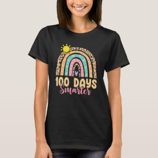 100 Tage intelligenter Frohes 100. Schultag Regenb T-Shirt