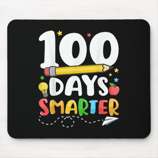 100 Tage intelligenter glücklicher 100. Schullehre Mousepad (Vorne)
