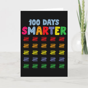 100 Tage intelligenter Glücklicher 100. Schultag S Karte