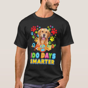 100 Tage intelligenter Golden Retriever Hund Pfote T-Shirt