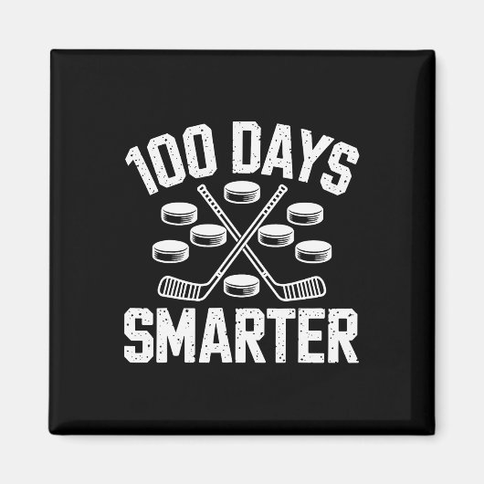 100 Tage intelligenter Hockey 100. Schultag Schüle Magnet (Vorne)