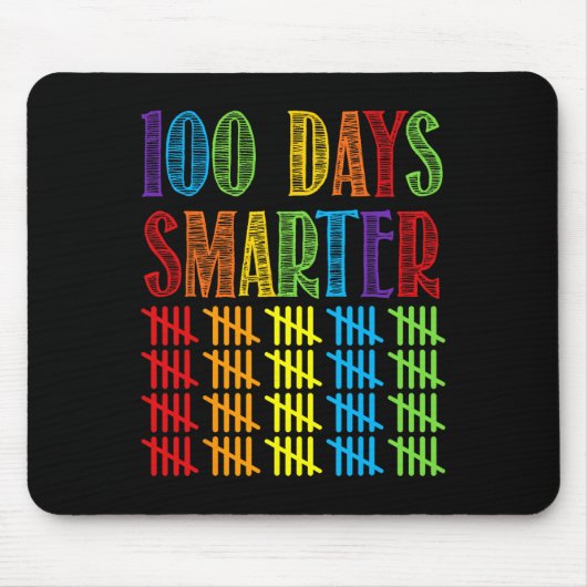 100 Tage intelligenter Kindergartenlehrer 100. Mousepad (Vorne)