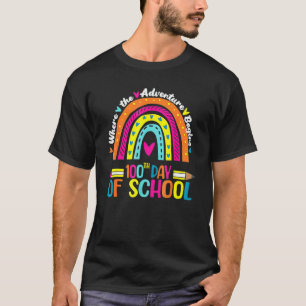100 Tage intelligenter Regenbogen 100. Schultag un T-Shirt