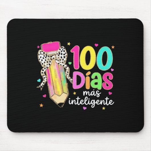 100 Tage intelligenter Spanischlehrer 100. Tag Mousepad (Vorne)