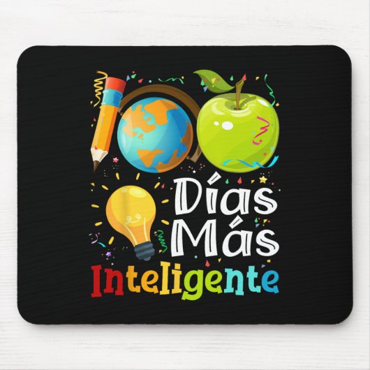 100 Tage intelligenter Spanischlehrer 100. Tag Mousepad (Vorne)