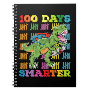 100 Tage intelligenter T-Rex Dinosaurier 100. Tag  Notizblock