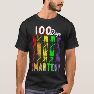 100 Tage intelligenter Zählen von Strichmarkierung T-Shirt