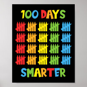 100 Tage intelligentere Lehrer Kinder Kinder 100. Poster