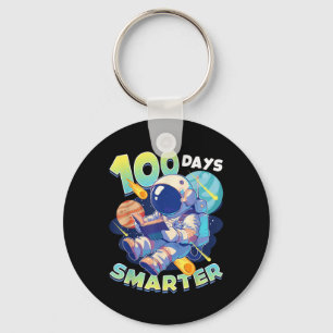 100 Tage intelligenterer Astronautenraum am 100. T Schlüsselanhänger