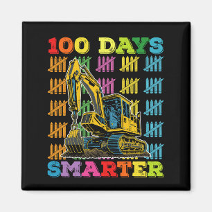 100 Tage intelligenterer Bagger 100. Schultag Magnet