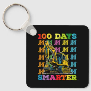 100 Tage intelligenterer Bagger 100. Schultag Schlüsselanhänger