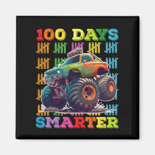 100 Tage intelligerer Monstertruck 100. Tag Schule Magnet
