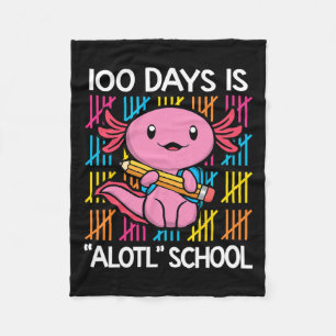 100 Tage ist Alotl School Spaß 100. Tag der Schule Fleecedecke