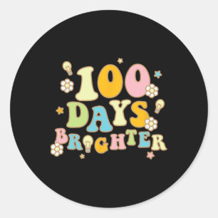100 Tage Jüngster 100. Schultag Runder Aufkleber