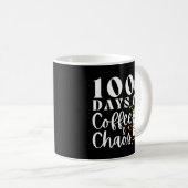 100 Tage Kaffee & Chaos Kaffeetasse (VorderseiteRechts)