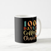 100 Tage Kaffee & Chaos Kaffeetasse (VorderseiteRechts)
