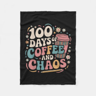 100 Tage Kaffee Chaos Shirt 100. Tag Fleecedecke