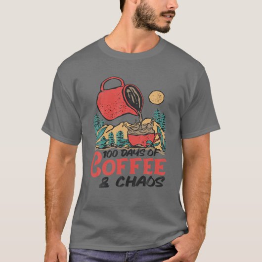100 Tage Kaffee T-Shirt (Vorderseite)