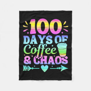 100 Tage Kaffee und Chaos 100. Schultag Fleecedecke