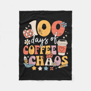 100 Tage Kaffee und Chaos 100. Schultag Fleecedecke
