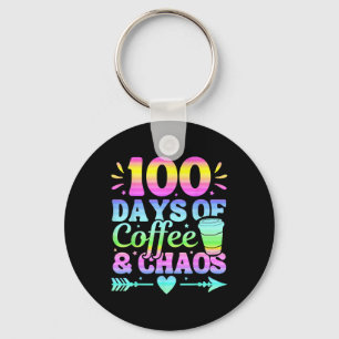 100 Tage Kaffee und Chaos 100. Schultag Schlüsselanhänger